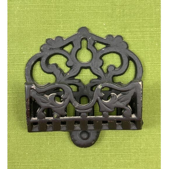 Wilton Cast Iron Double Pocket & Single Pocket Match Holders Wall Hangings Vtg - Picture 7 of 9
